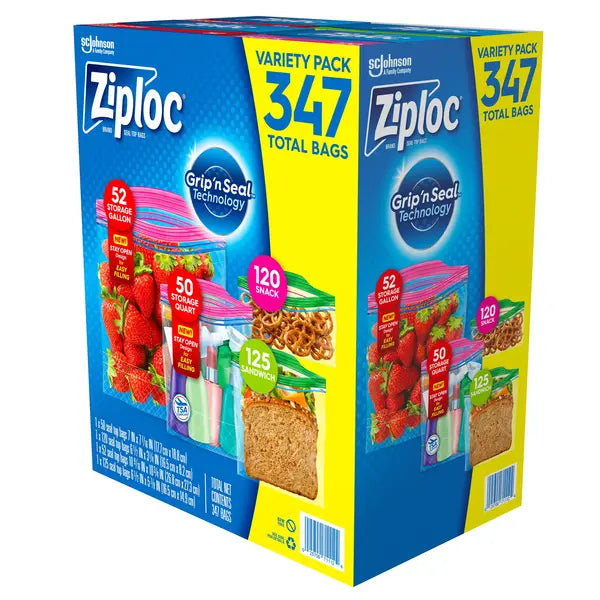 Ziploc Zipper Bag, Variety Pack, 347-count Hot on Sale