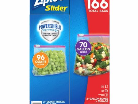 Ziploc Slider Storage Bag, Variety Pack, 166-count Discount