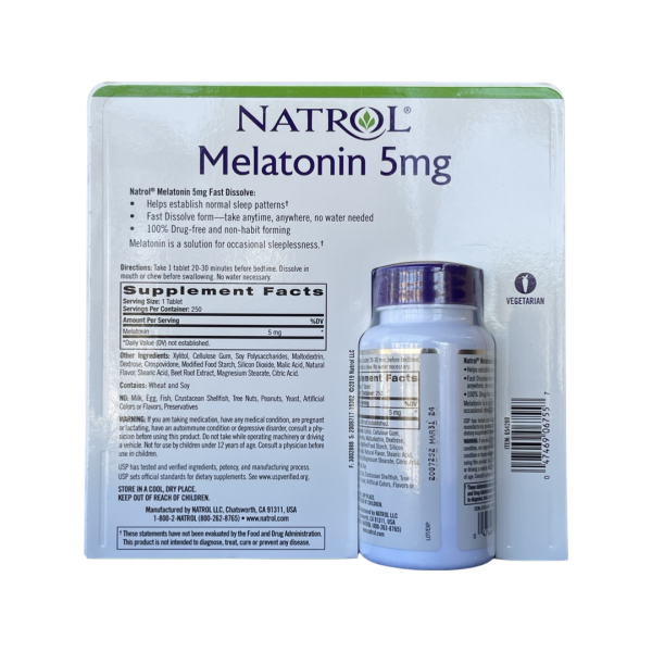 Natrol Melatonin 5 mg Fast Dissolve - 250 Tablets on Sale