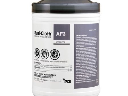 PDI Sani-Cloth AF3 Germicidal Disposable Wipe Large 160 wipes per canister For Cheap