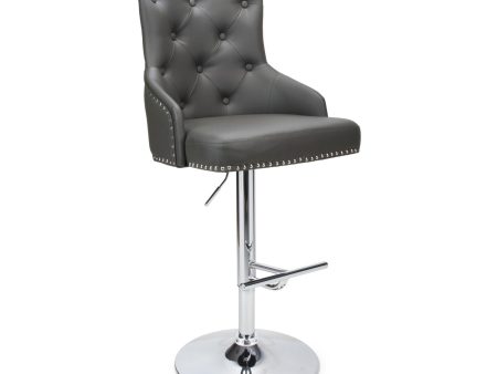 Rocco leather swivel  bar stools graphite grey 1 only  for collection WhatsApp 0896031545 For Cheap