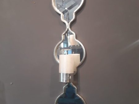 Silver mirrored candle sconce Hot on Sale