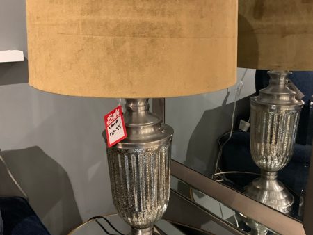 Urn glass table lamp with ochre  shade Online Sale