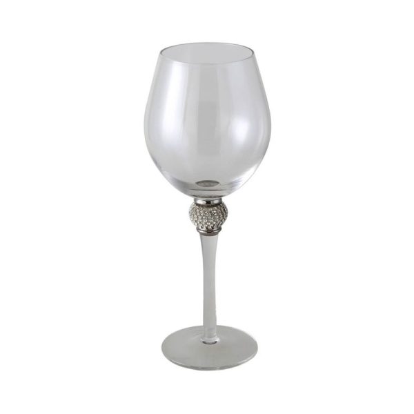 Milano Wine glass with diamante  ball stem Online Hot Sale