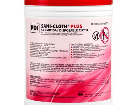 PDI Sani-Cloth Plus Germicidal Disposable Wipes Large, 160 wipes per canister Online now