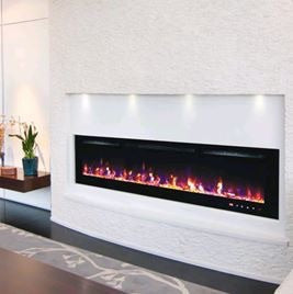 Wall mounted LED Electric fire insets 50” To order Cheap