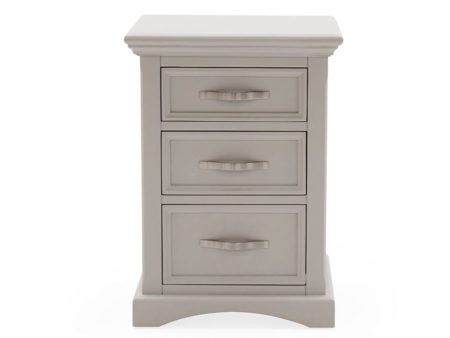 Troy 3 drawer bedside locker cabinet   grey Sale