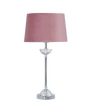 Value 54.5cm Metal And Glass Table Lamp With Pink Velvet Shade Fashion