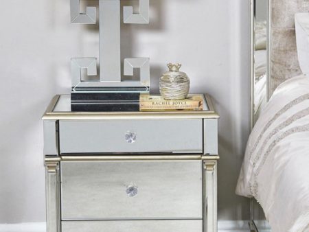 Appian 3 drawer bedside cabinet with champagne trim  40% off . purchase in store only Sale