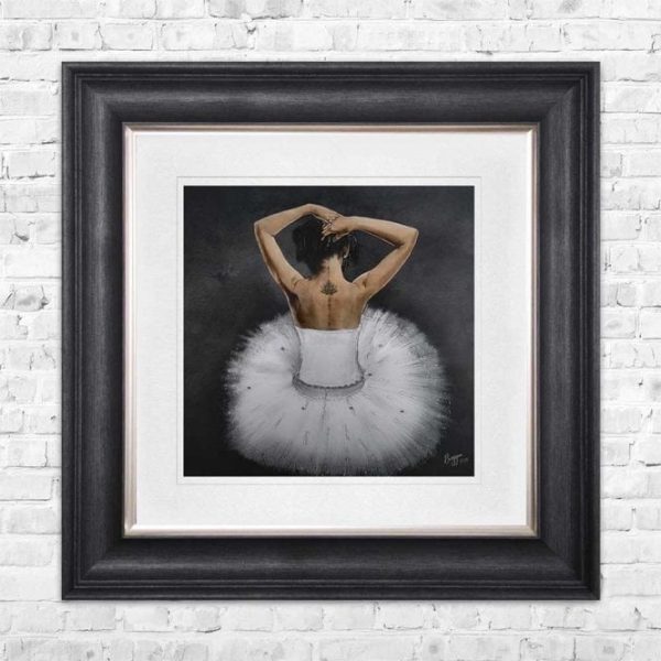 Large Ballerina pictured framed in 90x90cm  with Vegas Scoop frame reduced to clear in outlet store Online Sale