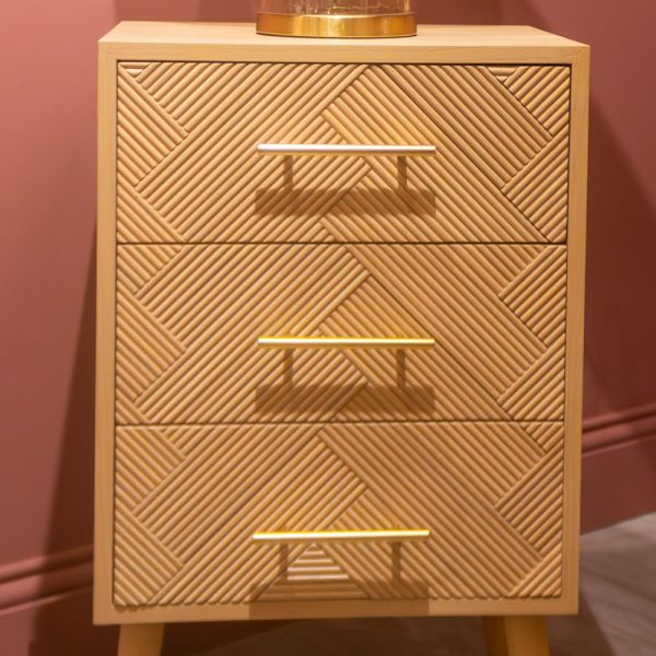 Miriam Bedside cabinet 3 drawer at a giveaway price ! Value item Instore purchase only For Cheap