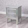 2 drawer mirrored bedside cabinet 60cm  Royale  Maguire for collection only. Last one For Discount