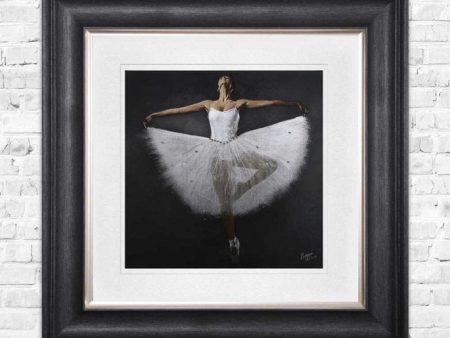 Dancing Ballerina pictured framed in 90x90cm  with Vegas Scoop frame REDUCED ! For Sale