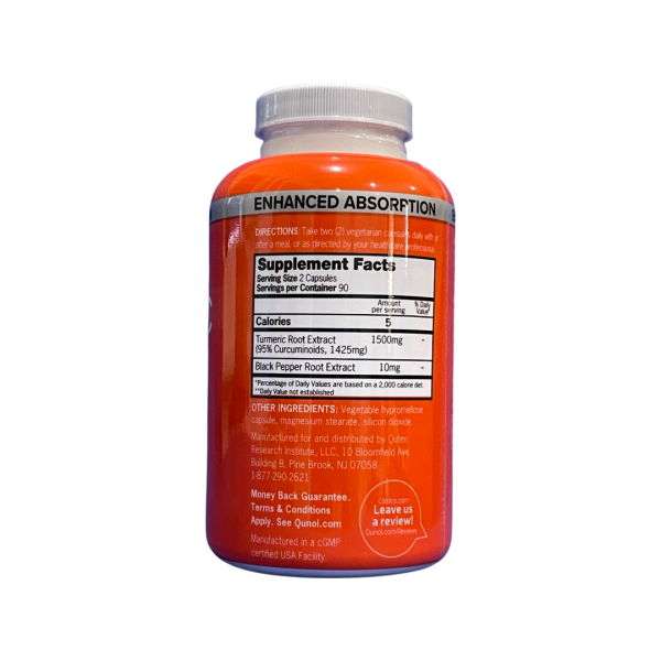 Qunol TURMERIC .1,500 mg 180 Capsules Cheap