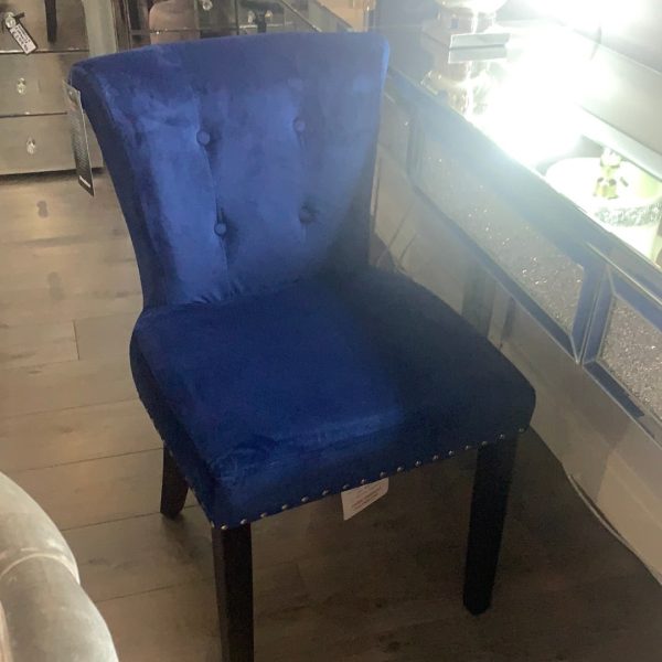 Sandringham  knocker  ring back chair Ocean Blue Half price click n collect Fashion