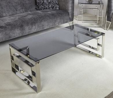 Apex Smoked Glass Coffee Table reduced Collect ex display half price deal Supply