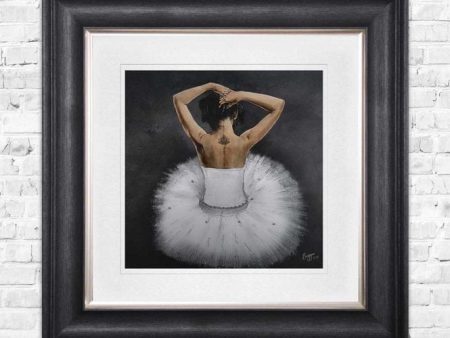 Dancing Ballerina pictured framed in 75 x 75 cm  with Vegas Scoop frame tbc Fashion