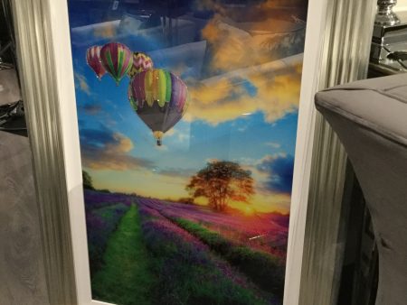 Hot Air balloon large  framed pictures .  CLEARING  AT LESS THAN HALF PRICE ! Click n collect Cheap