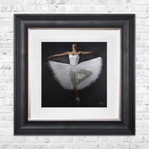 Dancing Ballerina pictured framed in 75 x 75 cm  with Vegas Scoop frame tbc Fashion