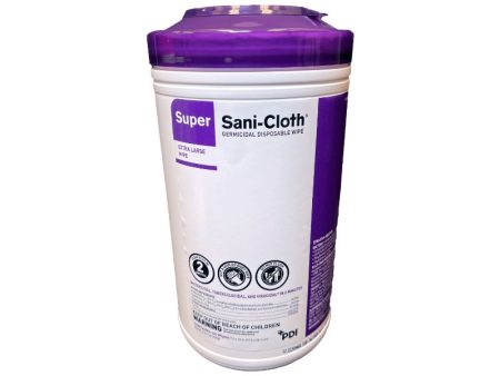 PDI Super Sani-Cloth Germicidal Disposable Wipes X-Large, 75 wipes per canister Discount