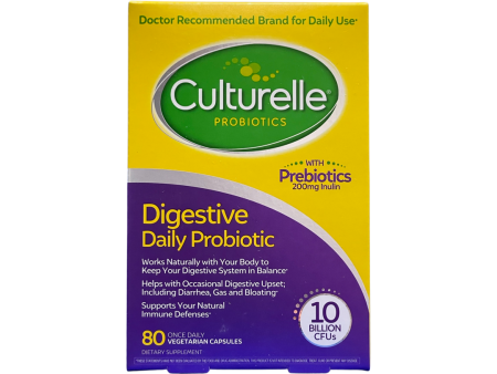 Culturelle Digestive Health, Daily Probiotic. 80 Capsules Online