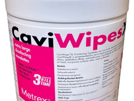 CaviWipes Surface Wipes, X-Large, 65 wipes per canister, 12 per case For Sale