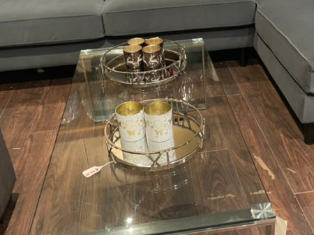 Kayla coffee table stainless steel silver LAST ONE ON CLEARANCE OFFER  !  for collection Supply