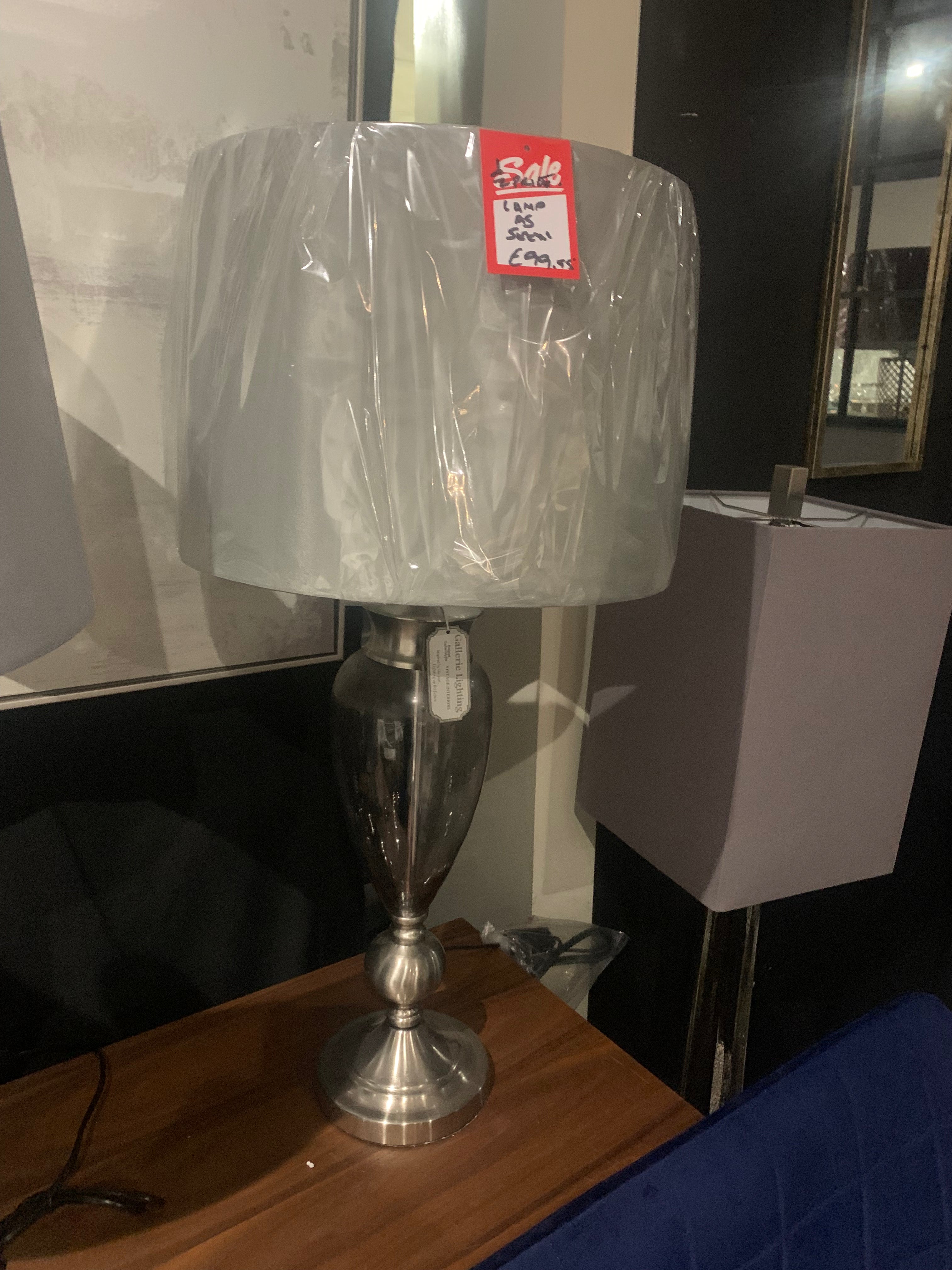 Lucca Glass Table lamp 78 cm last one clearance Instore only For Discount