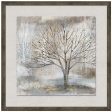 FRAMED PICTURE TREES WITH GOLD LEAF  50X50CM Instore purchase Fashion