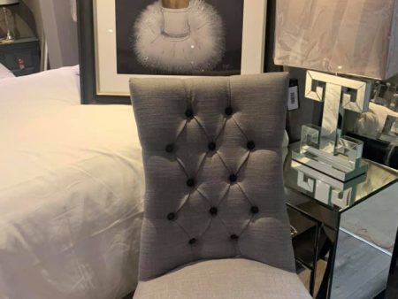 Hunter designer Instore half price occasional chair less than HALF PRICE in linen with contrast piping and button Online