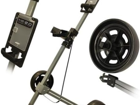 GLIDE-TEK 2.0 TWO WHEEL ALUMINIUM CART GUN METAL BLACK Online now