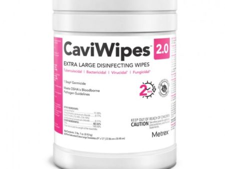 CaviWipes 2.0 Disinfectant Wipes, Enhanced Efficacy, X-Large, 65 per canister For Sale