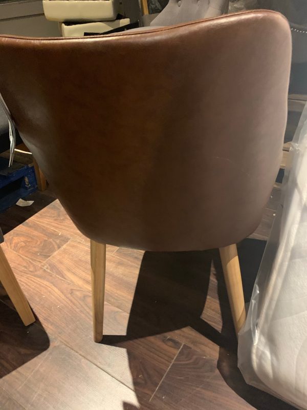 Set of Sidcup tan leather chairs  Half price click n collect Online