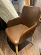 Set of Sidcup tan leather chairs  Half price click n collect Online