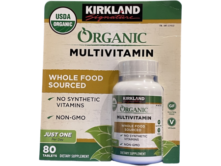 Kirkland Signature USDA Organic MULTIVITAMIN, 80 Coated Tablets Supply